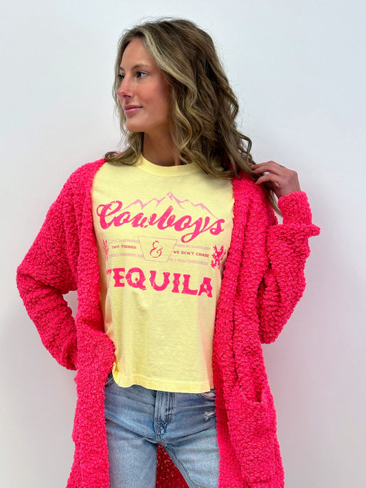 Cowboys & Tequila Cropped Tee