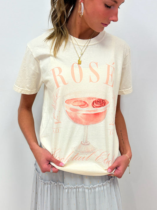 Rosé Cocktail Club Tee- M,L,XL