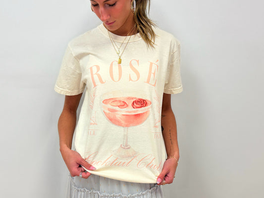 Rosé Cocktail Club Tee- M,L,XL