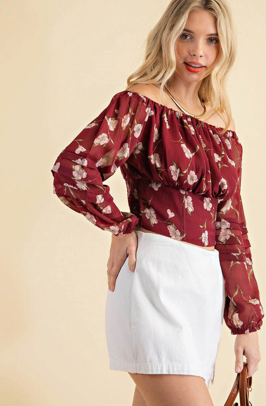 Instant Crush Off The Shoulder Top- S,L