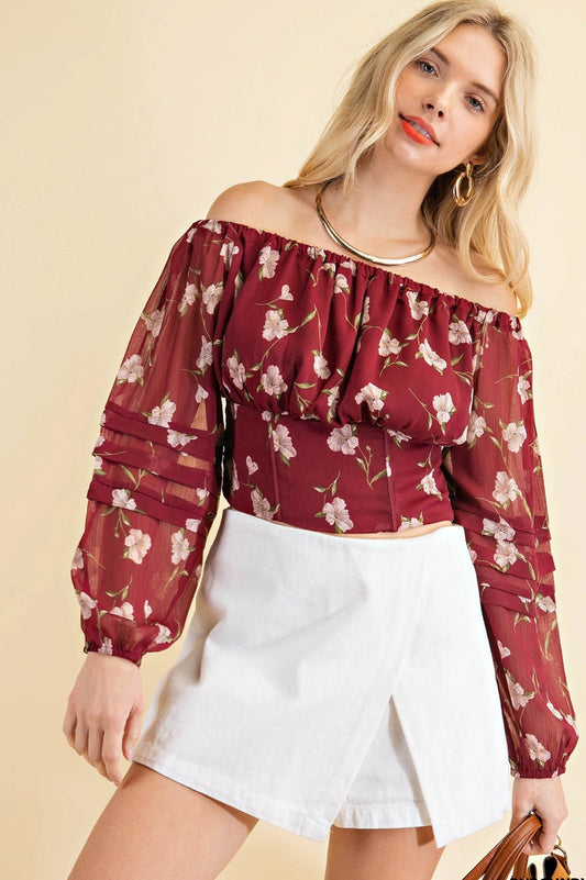 Instant Crush Off The Shoulder Top- S,L