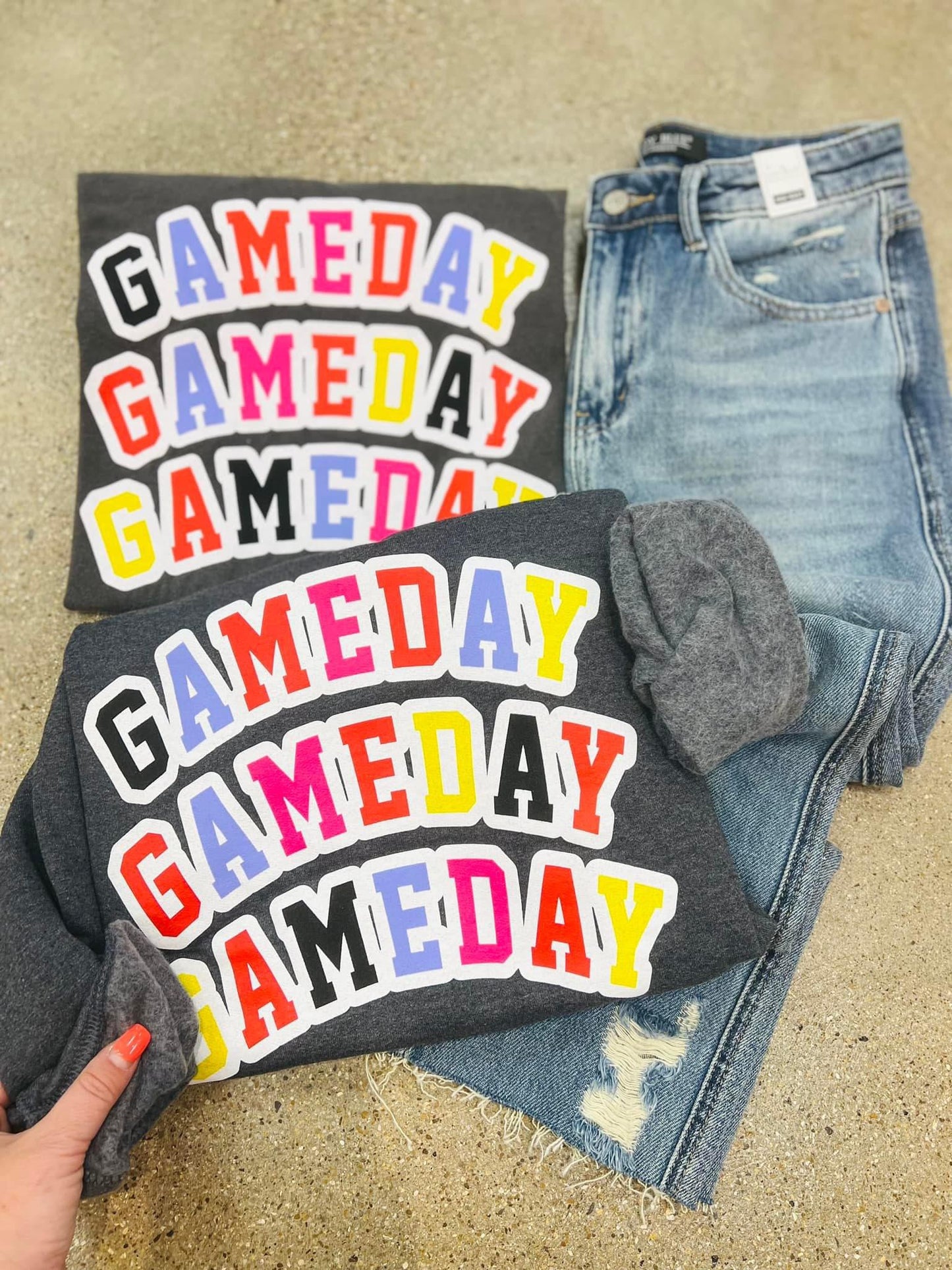 Multi-Colored Gameday Crewneck