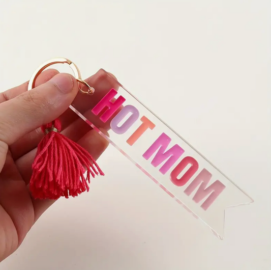 Hot Mom Acrylic Keychain