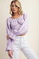 Check Yes, Juliet Smocked Back Top- S,M