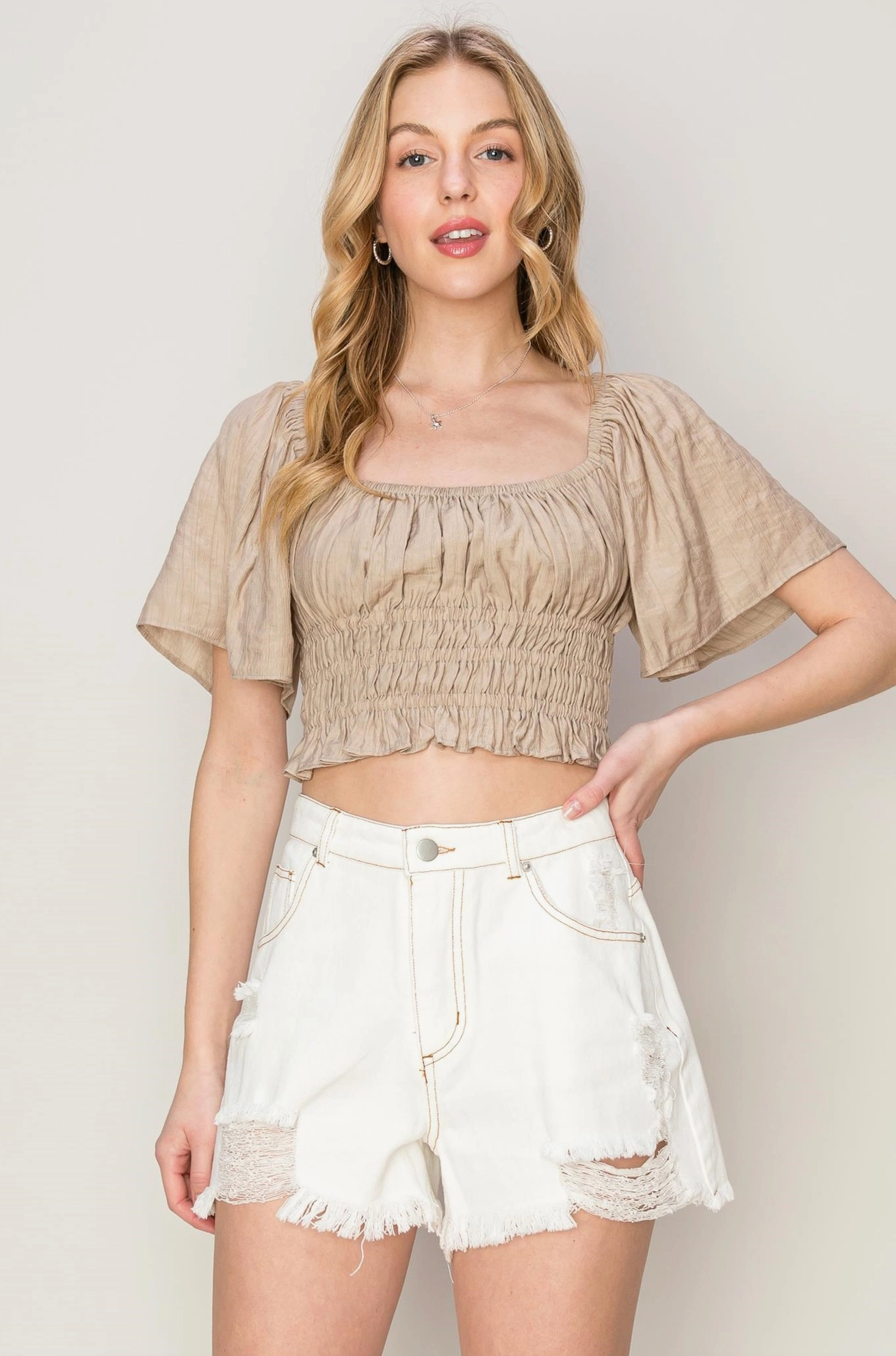 Dial Drunk Lace-Up Top- L