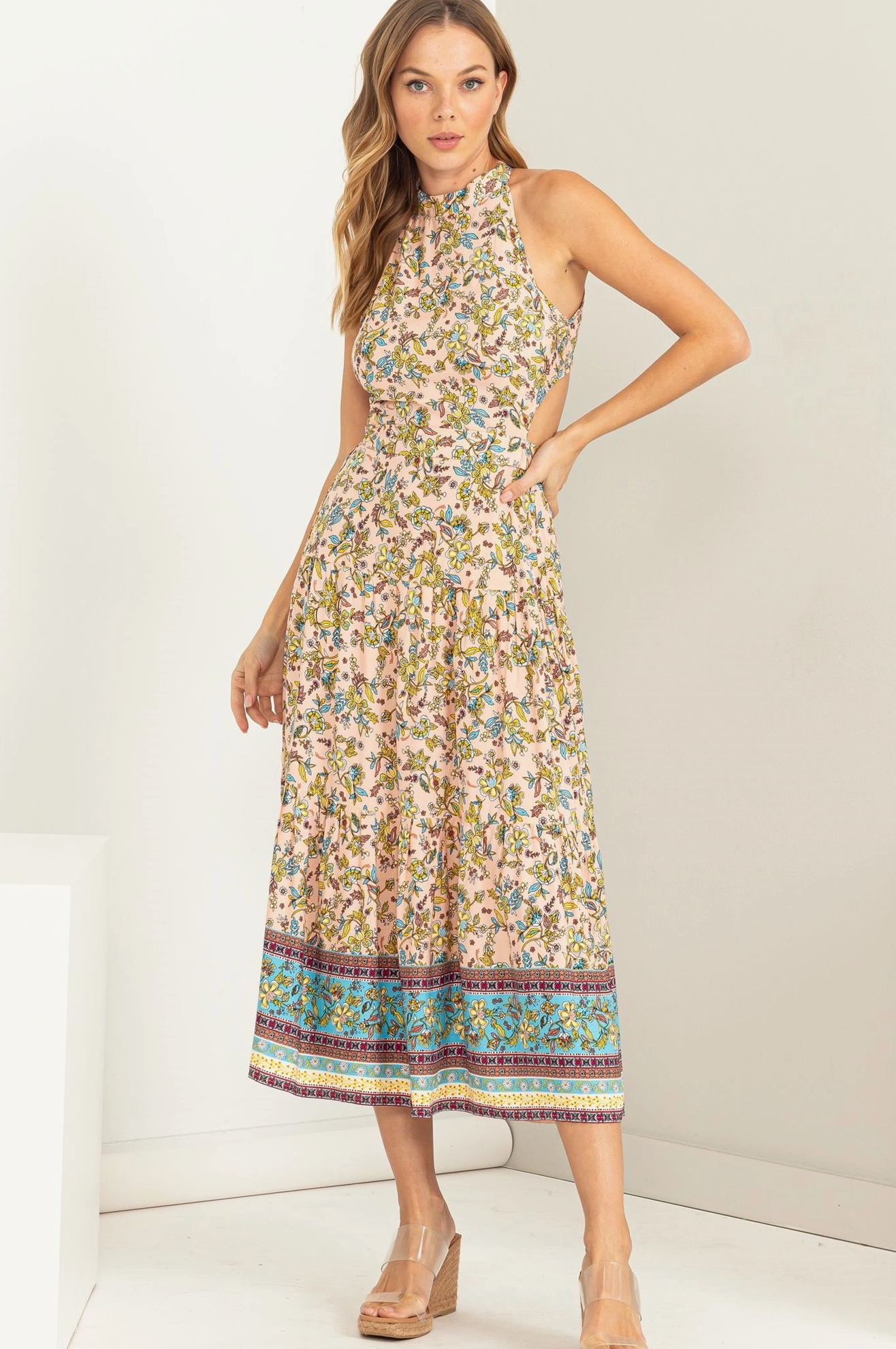 Wild Joy Printed Midi Dress- S,M,L