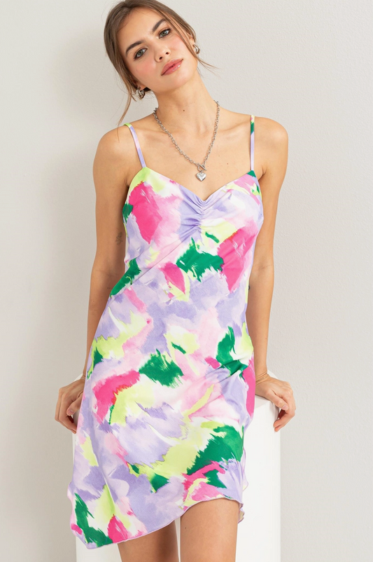 Hummingbird Heartbeat Asymmetrical Dress- S,M