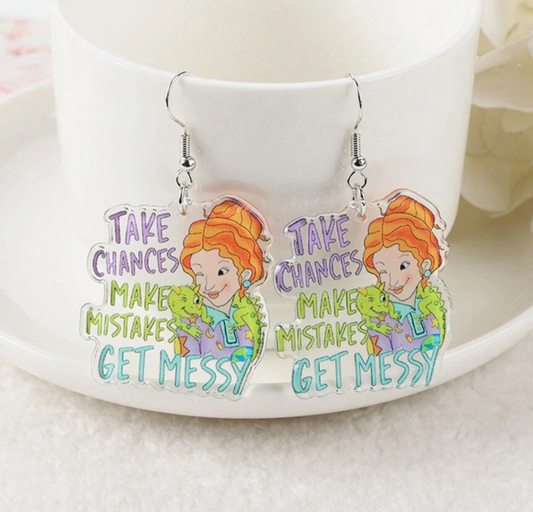Acrylic Ms. Frizzle Dangles