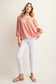 Merry Go 'Round Balloon Sleeve Top-L