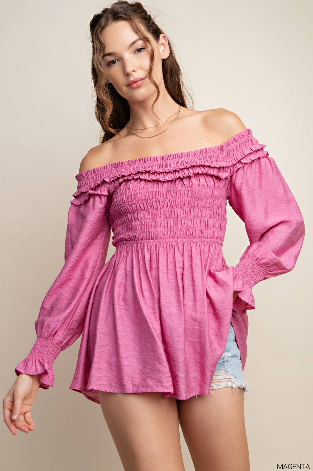 Come Morning Light Off The Shoulder Top- M,L