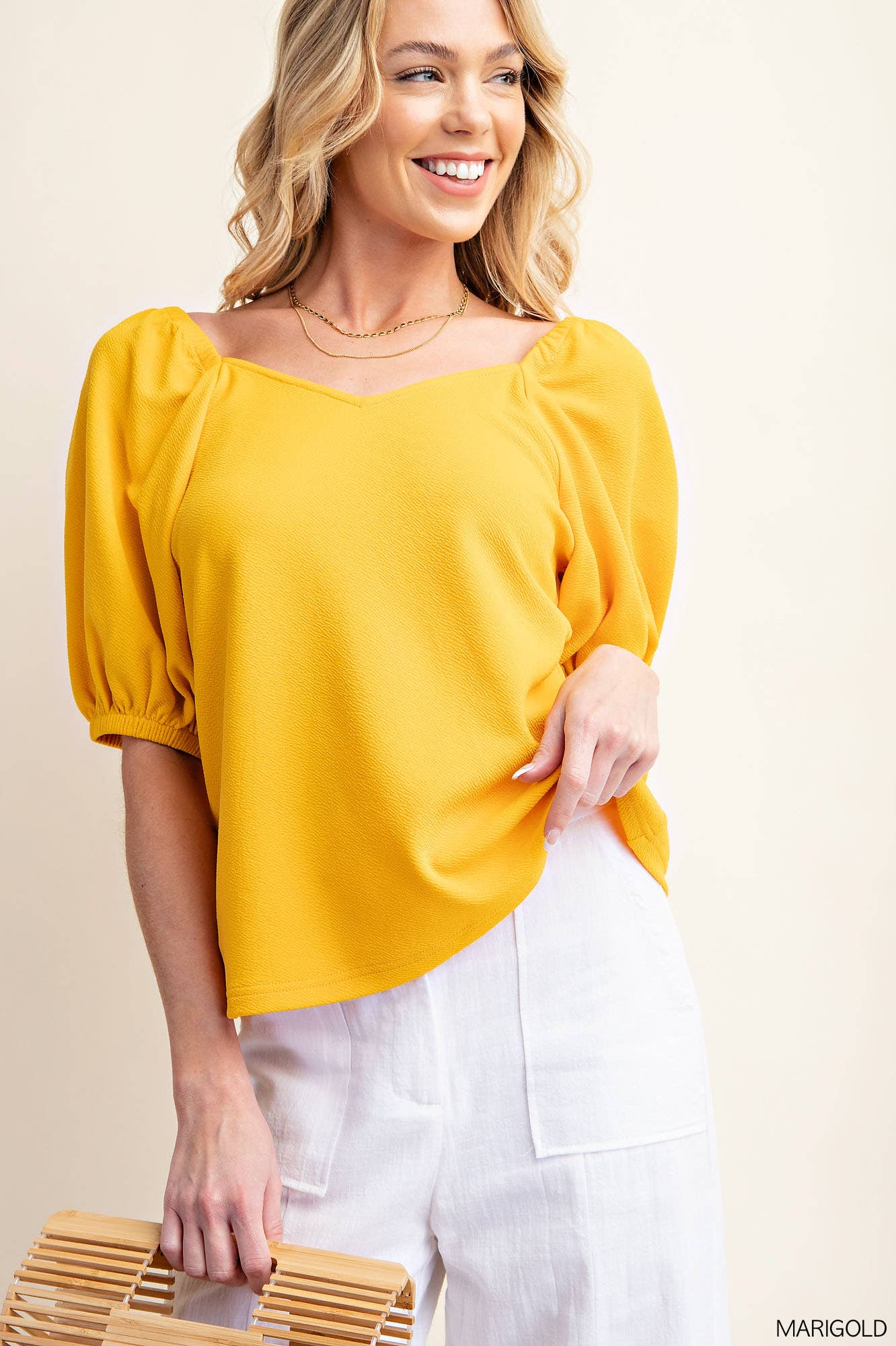 Easy On Me Puff Sleeve Top- S,M,L